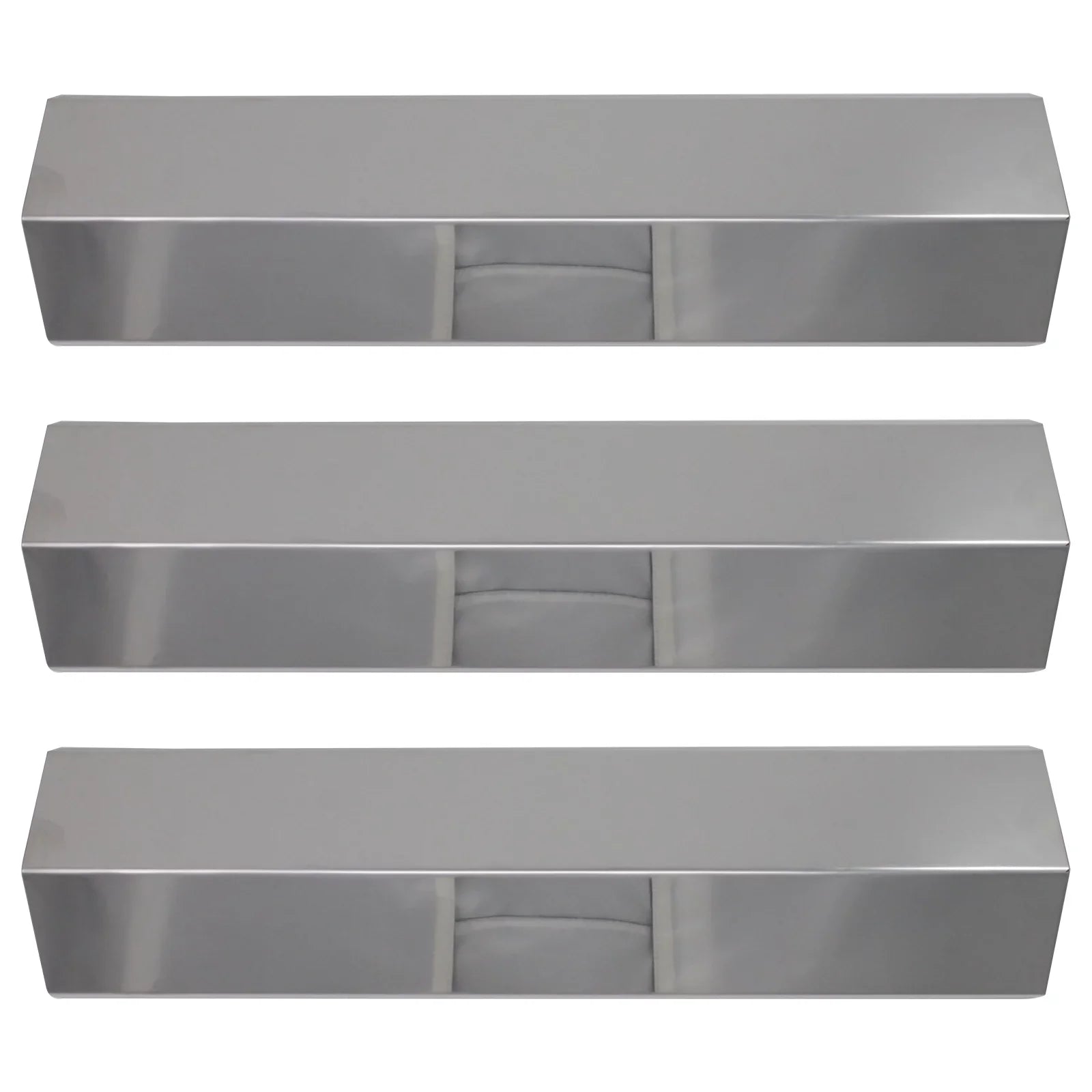 Burner Compatible 15" Replacement Shield Tent 3-Pack Flame Heat Plate BBQ Parts Steel Vaporizer Guard, Bar, 810-8410-S Tamer, - Stainless Charmglow Flavorizer Barbeque Bar, for Grill Cover Deflector,