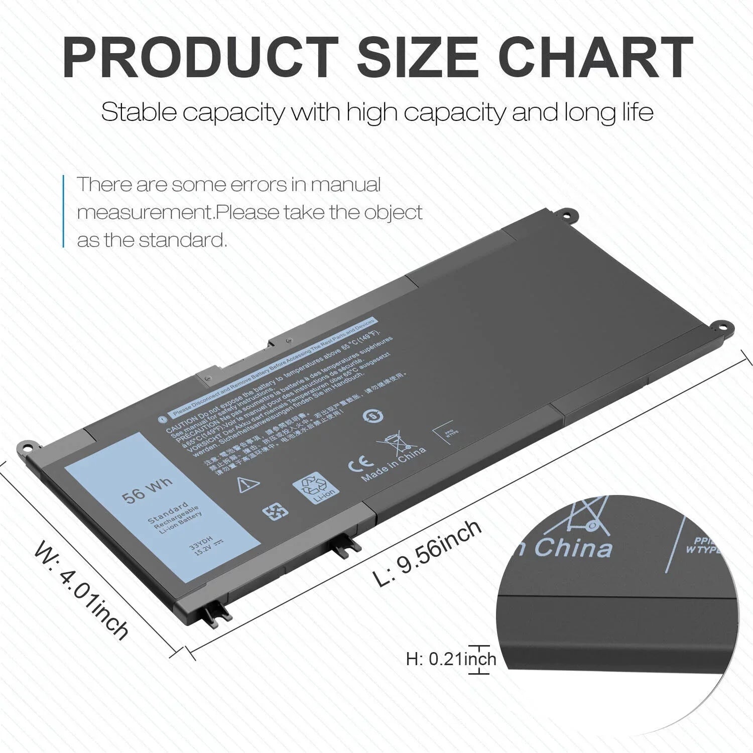 For P30E001 3490 Laptop Latitude W7NKD 3590 Battery US 3480 33YDH 3380 3580