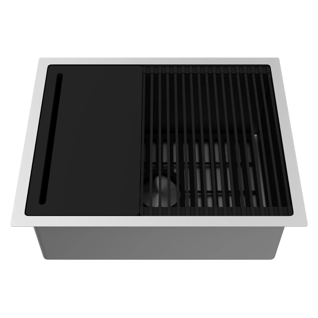 Kitchen Stainless Accessories Undermount with Sink Bowl Steel Single 23 in. VIGO Mercer
