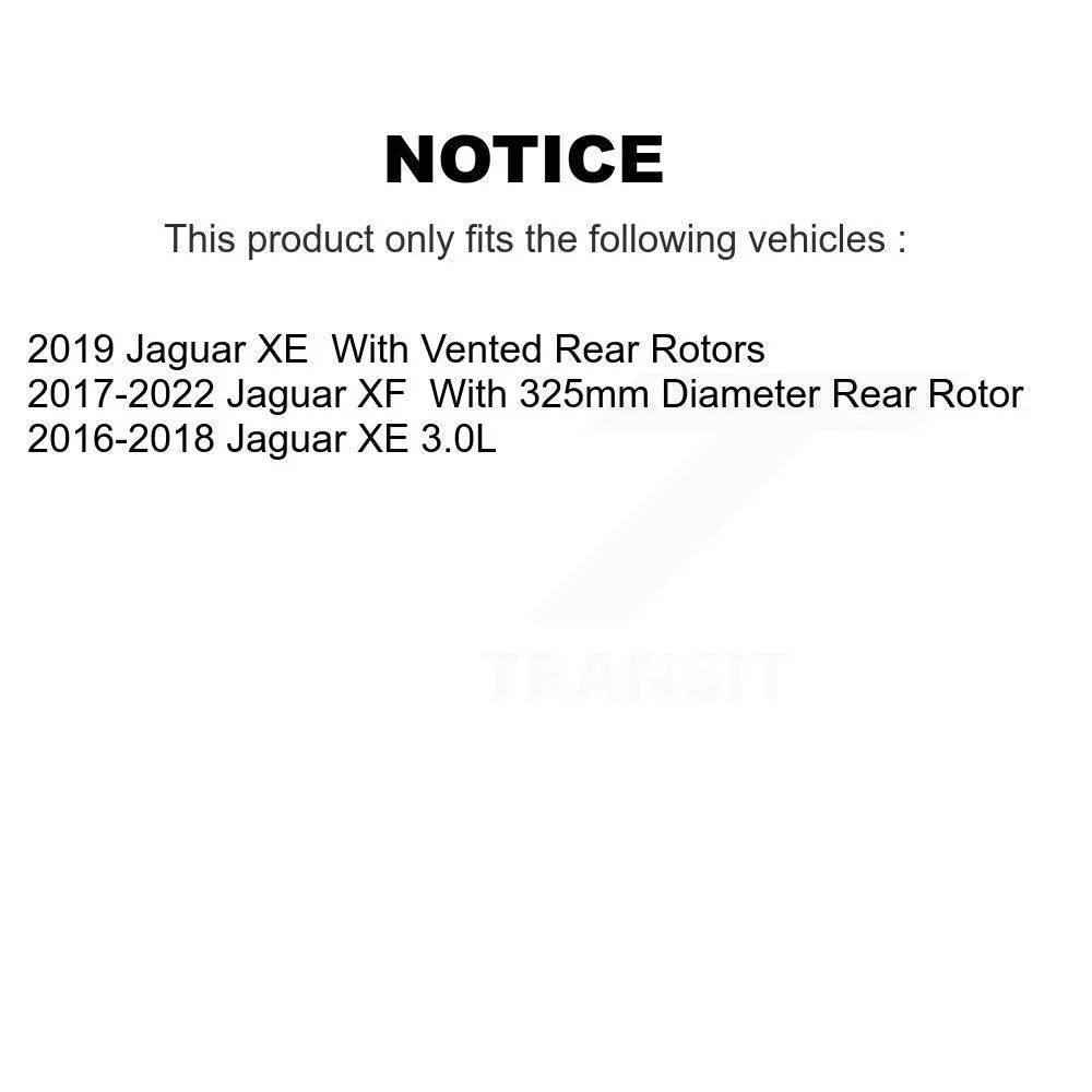 Coated Brake XF KGC-102389 For Kit Transit And Ceramic Rear - Jaguar Disc Pads XE Auto Rotors