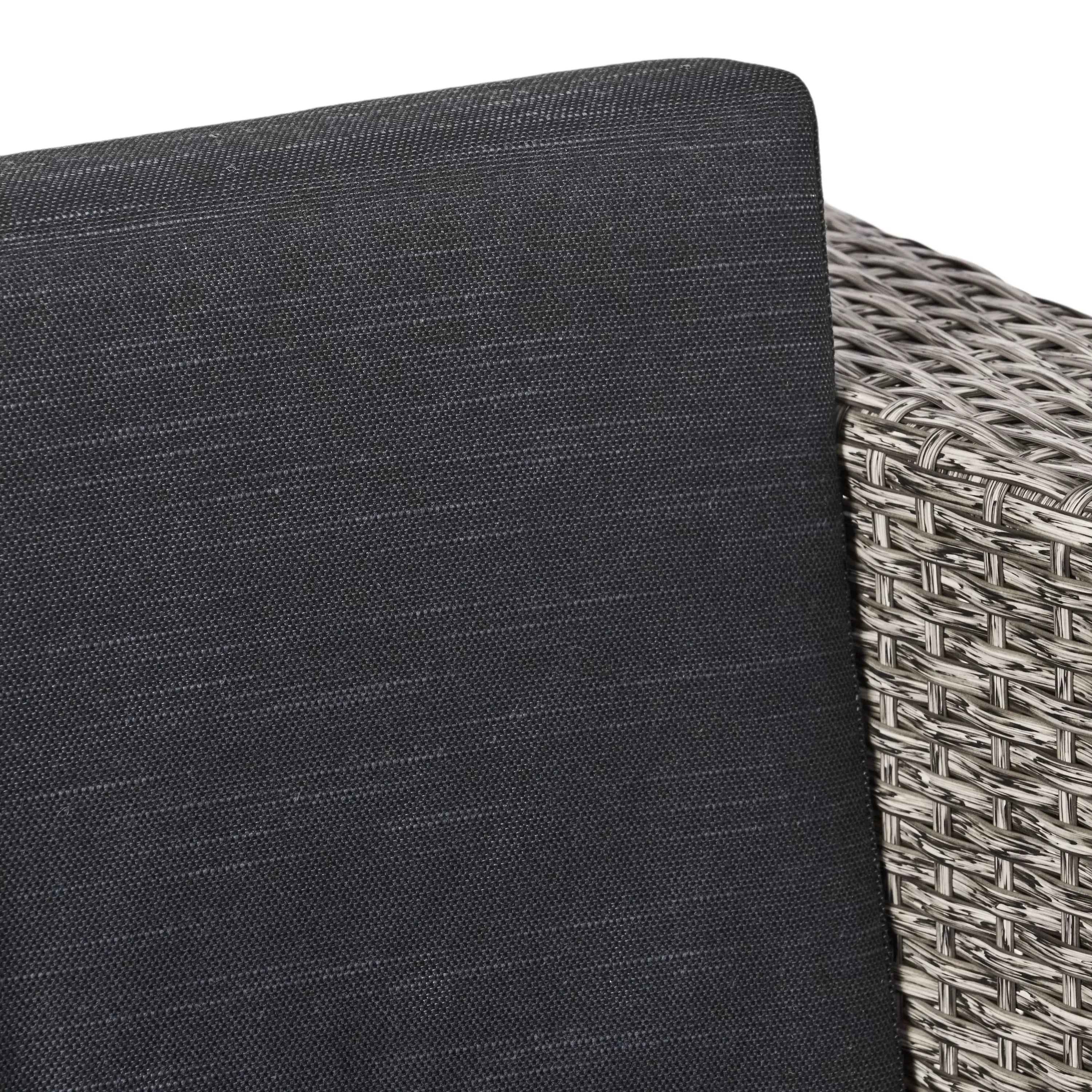 and Black GDF Dark Cushions, Mixed Sofa Studio Venice 4 Seater exterior Wicker Sectional Gray with