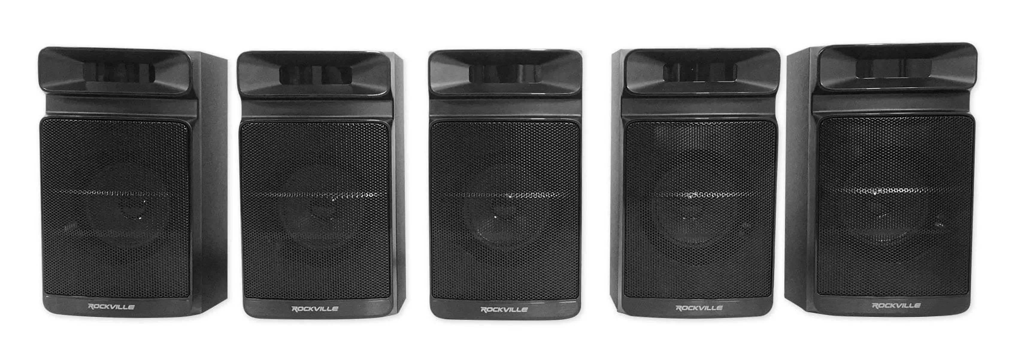 Mics Home System Wireless Sub+(2) Theater/Karaoke w/5.25" VHF Rockville Machine