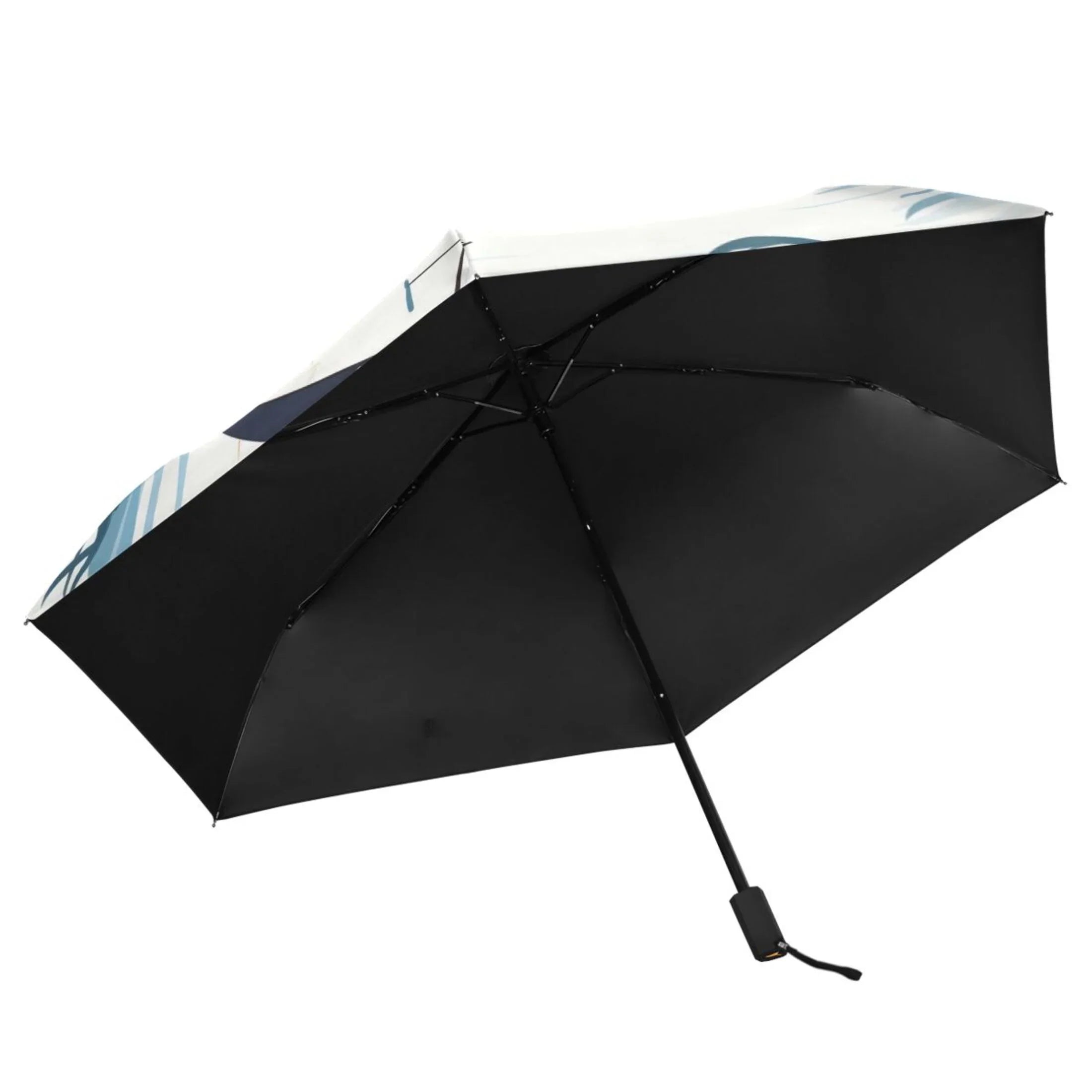 dimension UPF Folding Rain Umbrella 50+ Compact Arc Travel for Packable Windproof Lightweight Umbrella Sailboats