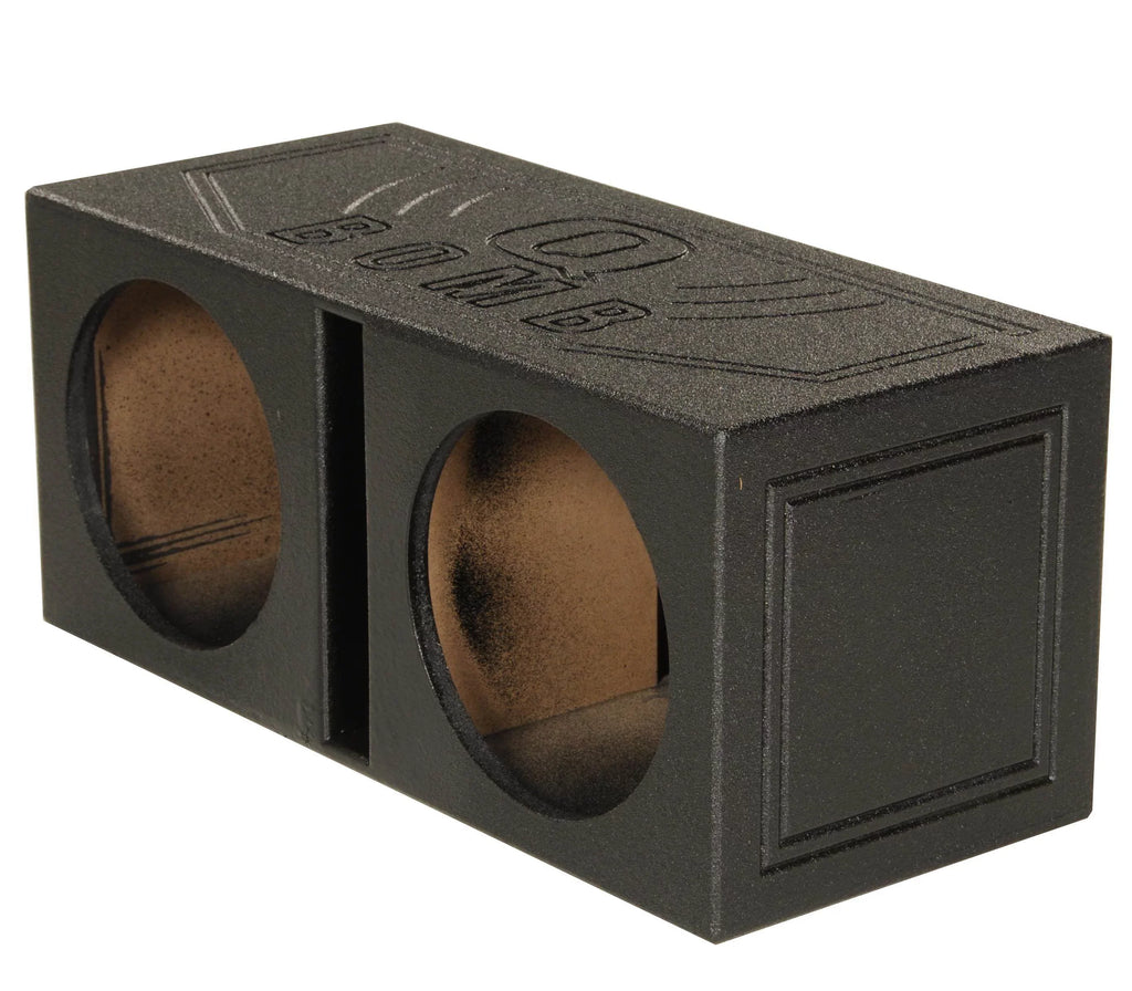 Subwoofer Sub Dual 15" w/ Spray Vented Bedliner Port Box QPower QBOMB15V