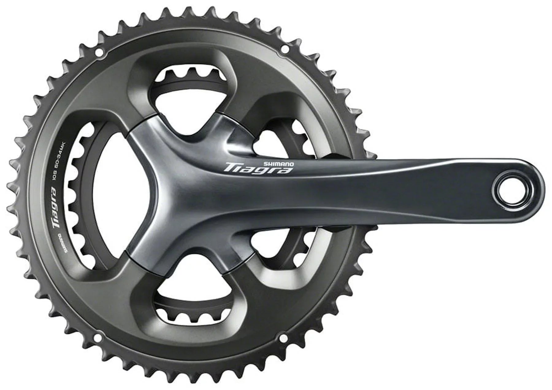 Interface, Shimano Hollowtech 10-Speed, Gray Asymmetric 48/34t, FC-4700 110 Tiagra - BCD, 175mm, Spindle II Crankset