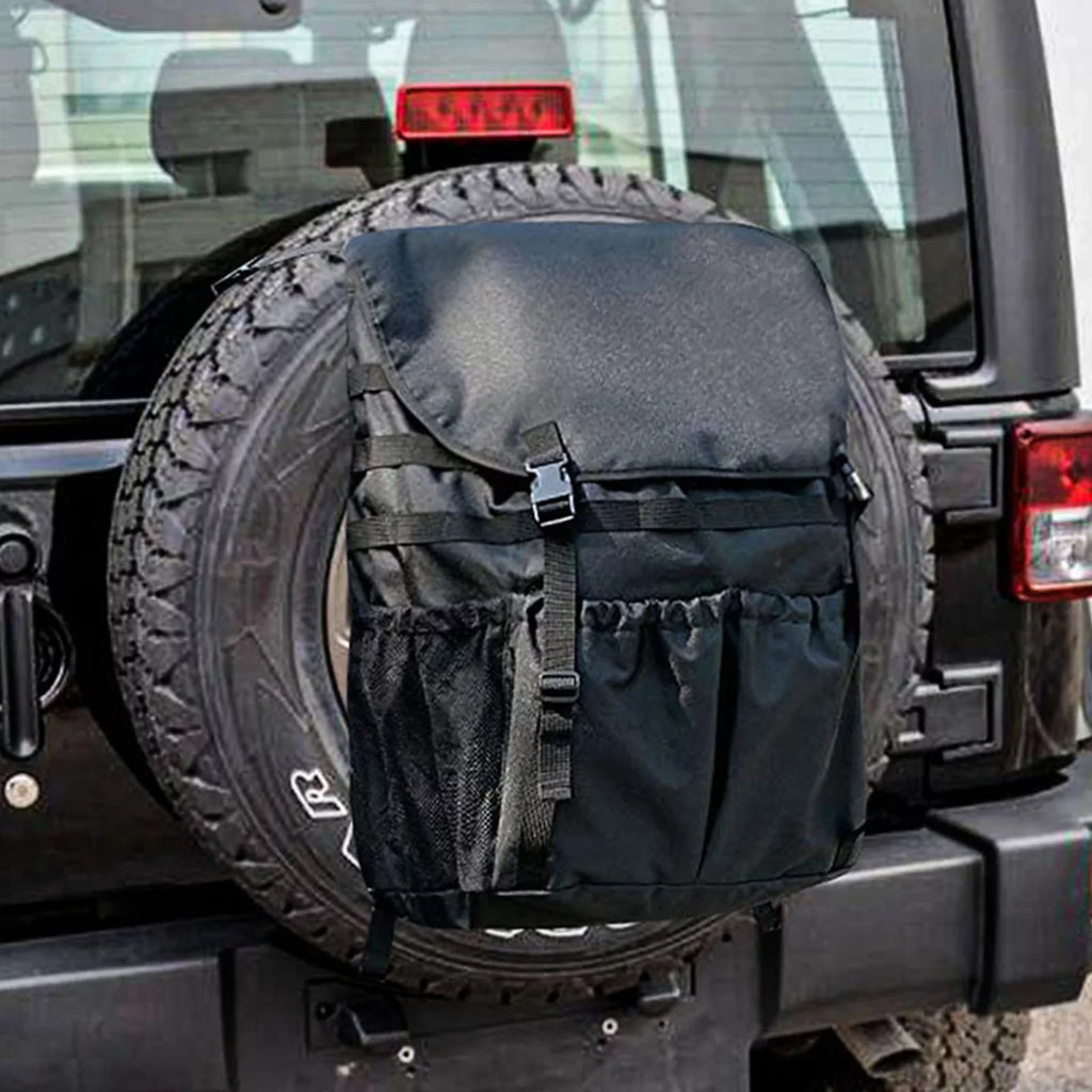 Camping Multi-Pocket Off-Road Bag Gear and Trash Tire Travel Backpack for Organizer Storage and Cargo - Spare Car