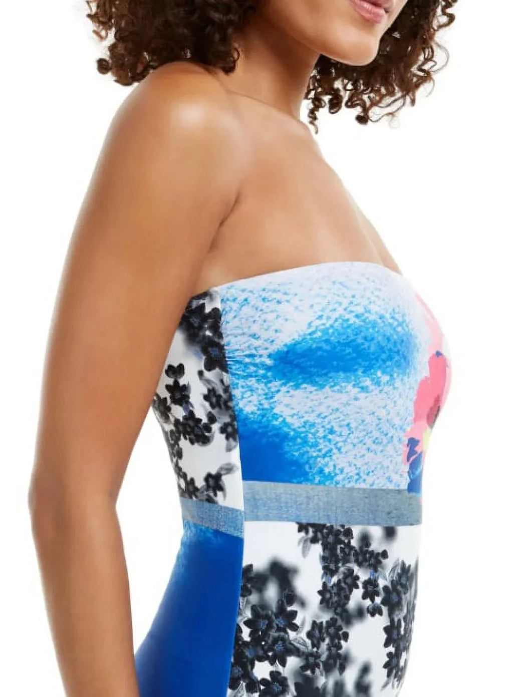 16 ATLANTIS Swimsuit, Calvin STRIPES US NEON MULTI Bandeau One-Piece Klein