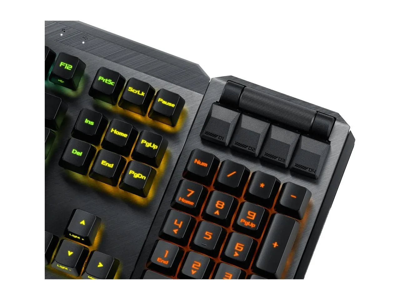 Modular ROG Switches, ROG II numpad detachable Blue & RX wrist Keyboard Wireless ASUS rest with Mechanical MA02 Gaming Claymore