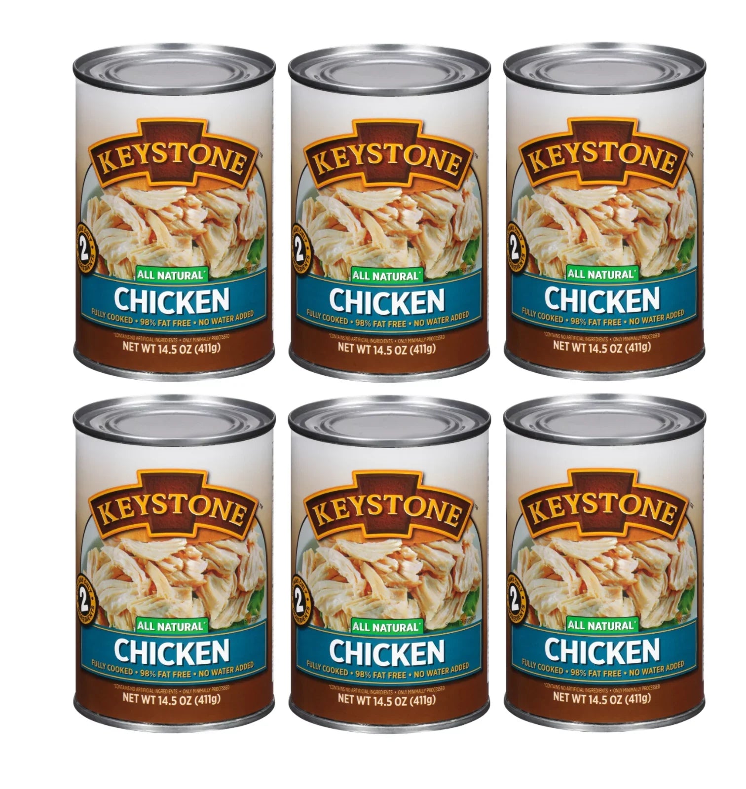 Eat ✅ ✅ Chicken For Cans (6 oz Survival All and to Food Keystone Camping Natural Can Hiking Ready Emergency Backpacking Pack) 14.5