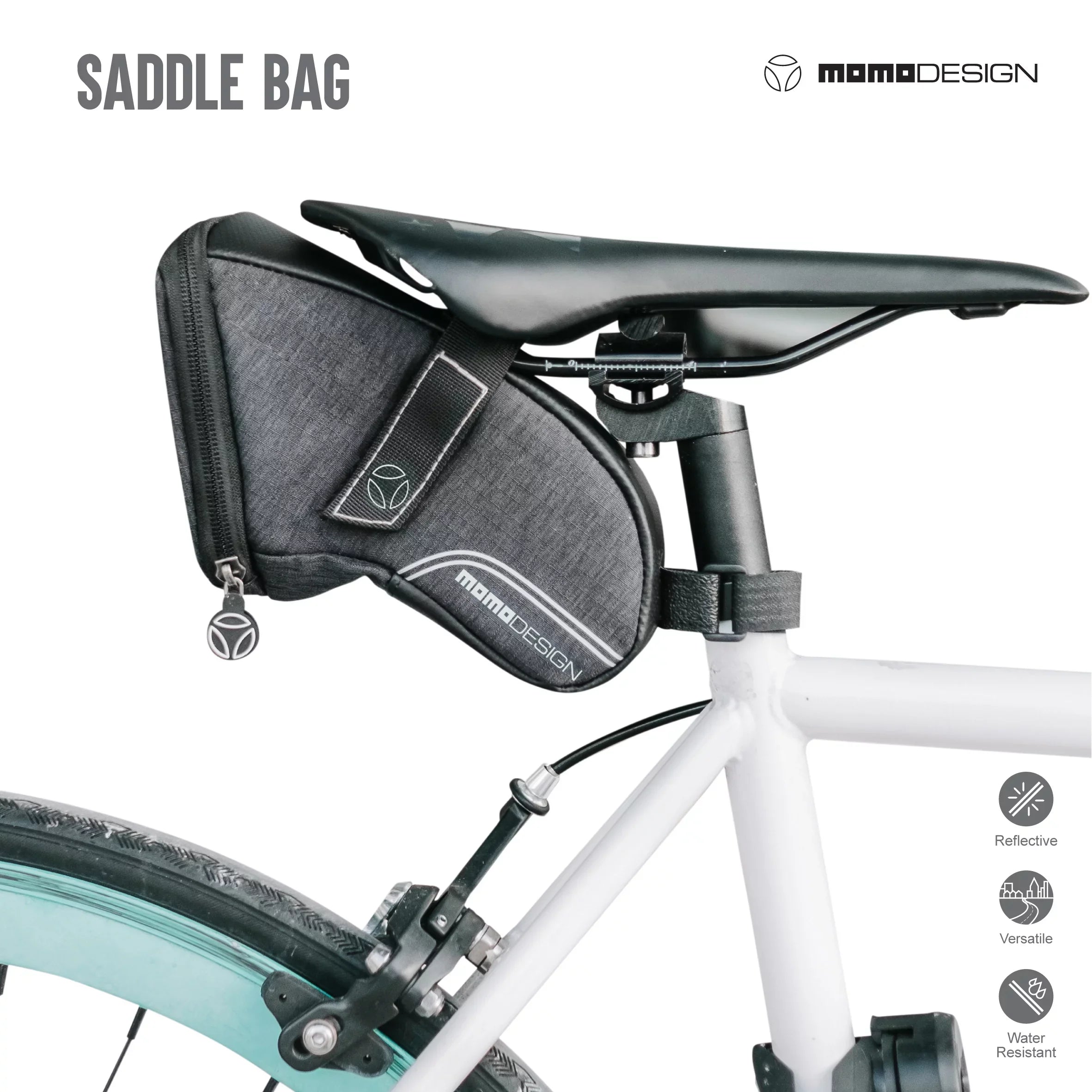 for Perfect Storage climate L 1.2 MOMODESIGN of Tail Saddle Led Bag & Light Capacity Design Reflective Safe Bike