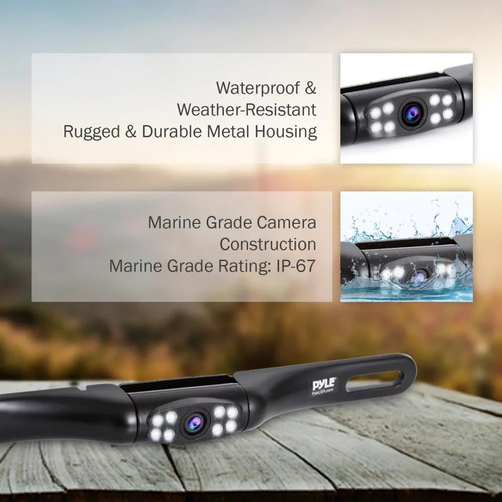 PYLE PLCM2710.5 Rear View - Mountable, Night Cam, or Reverse Parking Waterproof Backup Camera, Vision, Rear Front