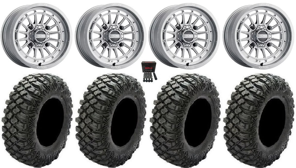 Wheels Honda Gm MetalFX XR 33" / Can-Am Contrast Pioneer Talon Delta Crawler Maverick 15" X3 1000 Tires / Cut