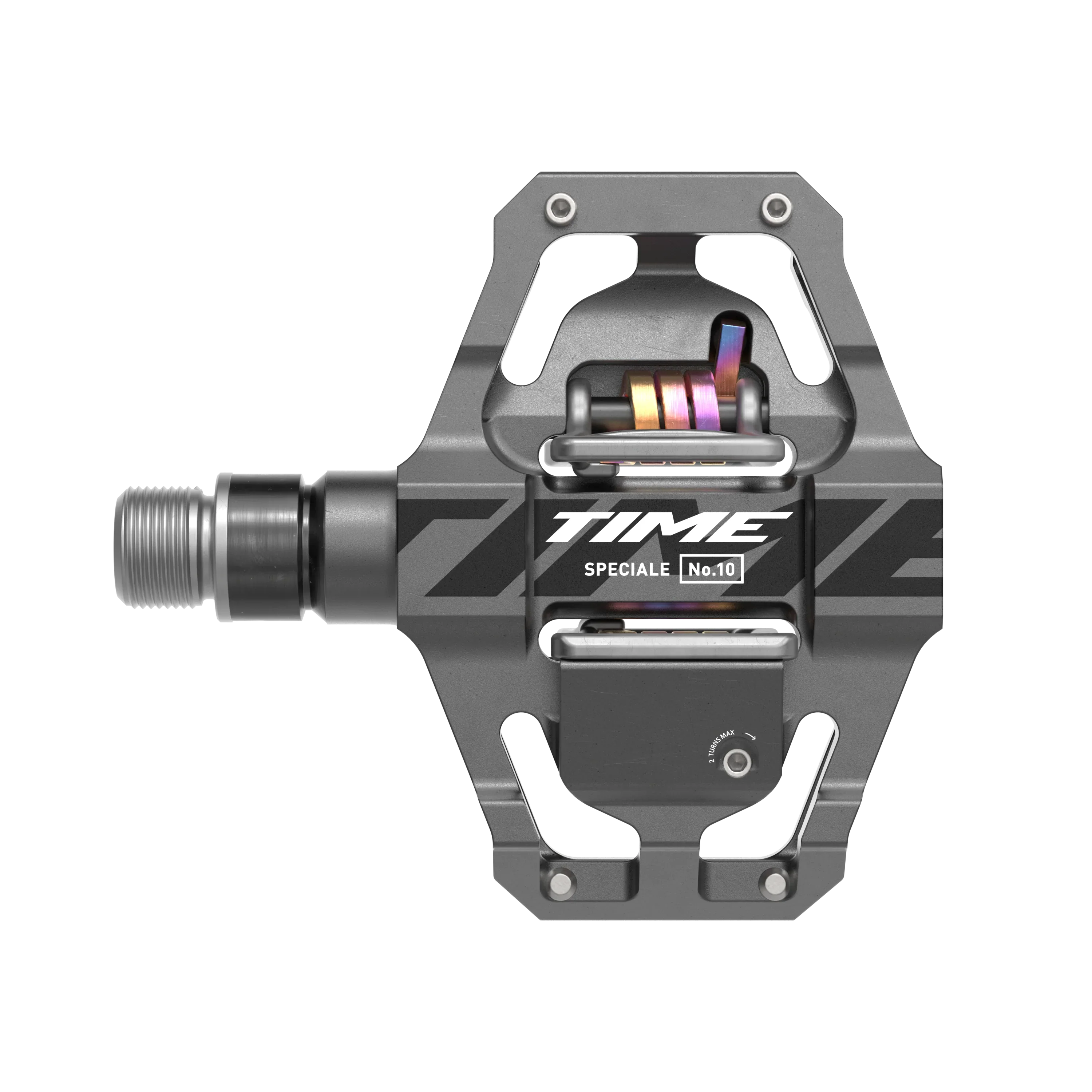 Platform, Clipless - 9/16", Pedals Sided Small, Aluminum, Gray, 10 with Dual Speciale B1 Time