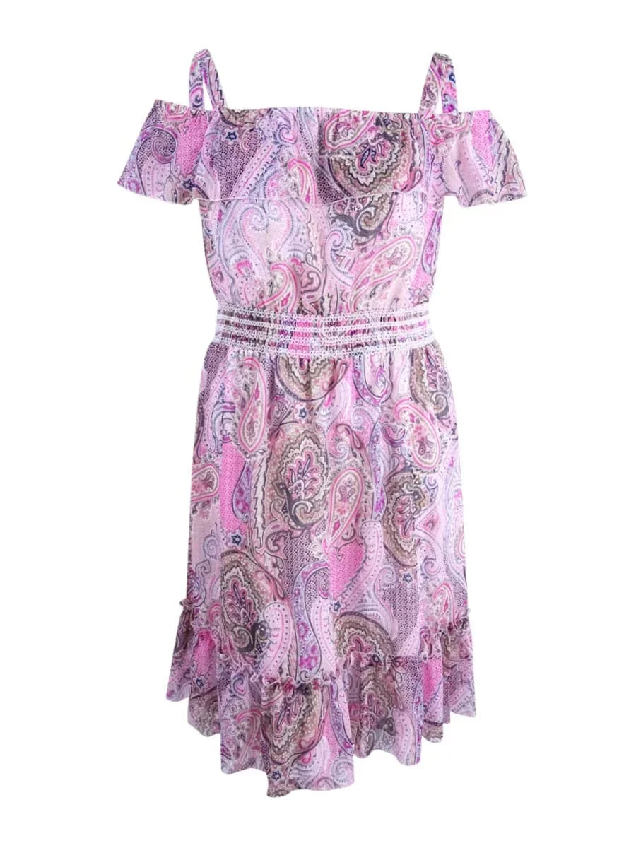 outfit Tommy Paisley-Print Cold (18, Hilfiger Women's Print Shoulder Multi)