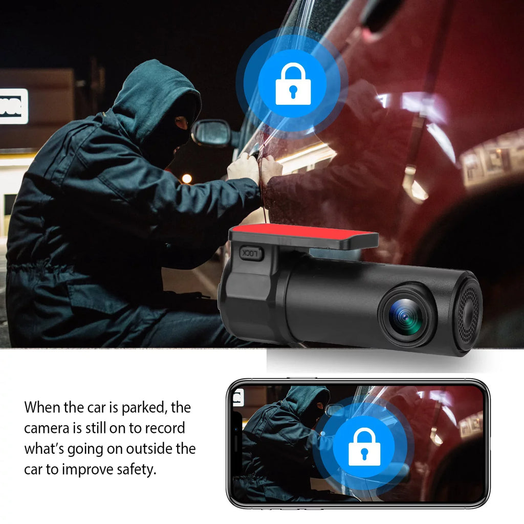 Cam with 11.2ft Camera 1080P Wifi DVR WiFi Lighter Dash Recorder HD G-sensor 170° iMounTEK Cigarette Recording Cable App Car Looping