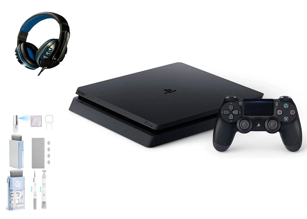 Like Bundle Kit PlayStation Headset Black, BOLT AXTION 4 Console With New 2215B 500GB Cleaning Gaming Slim