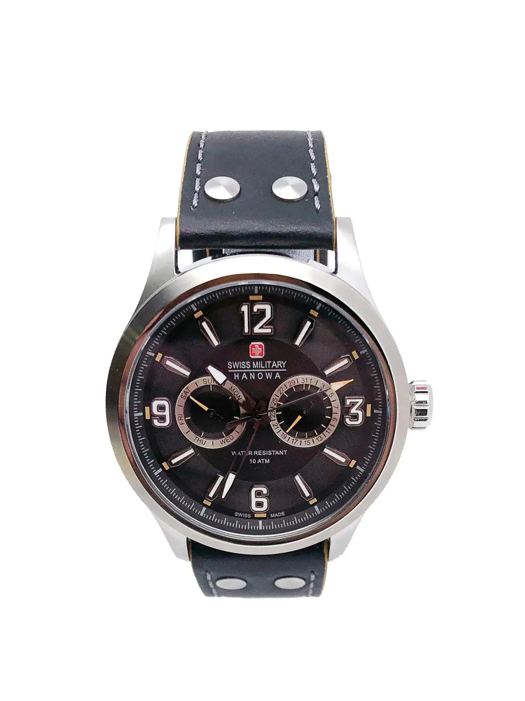 Quartz Military Black 06-4307.04.007 Swiss Mens Dial S-Steel Hanowa Watch