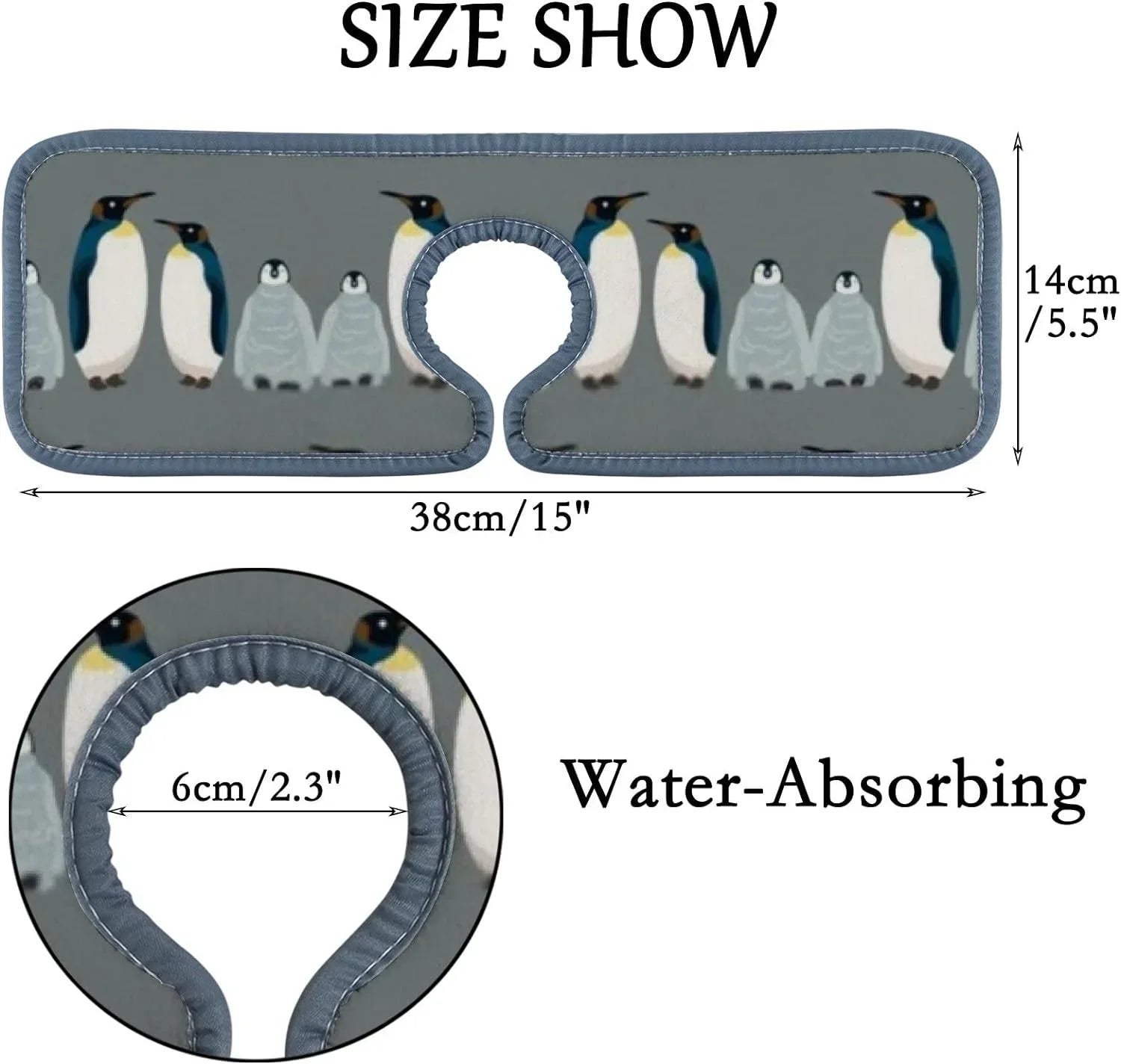 Mat, for Bird Drying Sink Microfiber Drip Penguin Guard Kitchen Mats Catcher, GZHJMY Splash Bath 3PCS Sink Faucet Absorbent Countertop Kitchen Sea Washable