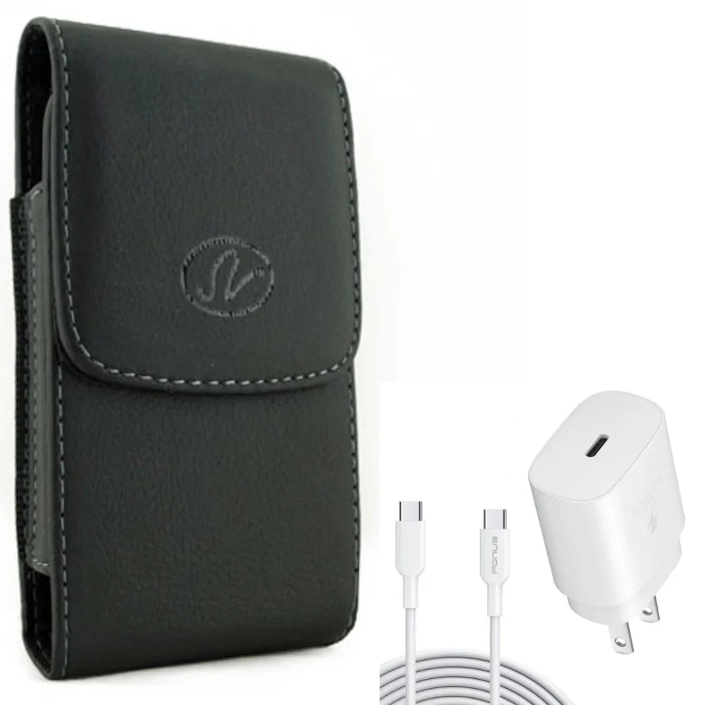 10 Home Case Clip Charger Pro, Leather PD for Fast Max Belt 6ft Axon 25W Holster USB-C Type-C 2S w ZTE Cable Blade