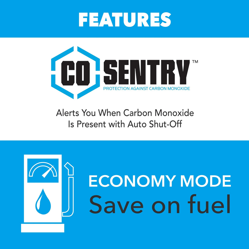 Fuel Ready and Sentry Dual RV CO Generator Start 5000-Watt with Pulsar Inverter Remote