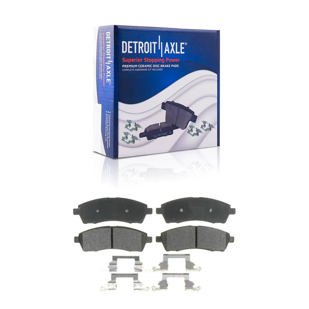 Super 2001 & 2003 2002 Pads Duty F-350 Axle Ceramic F-250 Rotors Brakes 1999 99-04 Brake Slotted 8 Replacement Brake Kit 2004 for Excursion 2000 Rear Detroit Drilled Lugs -