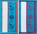 Collection, Vacation, Piece Cotton 64", Absorbent, Pool, For Quick Striped Kids, X 34" Adults, Towel Dry, Shower, Swimming, Set Camping, Blue/Red/White, Travel, Sailing 2 Beach Bathroom,