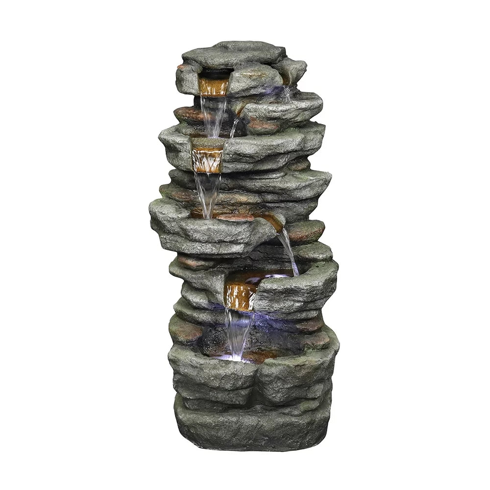 Rock Lights Fountain with 32.6inches liquid Led