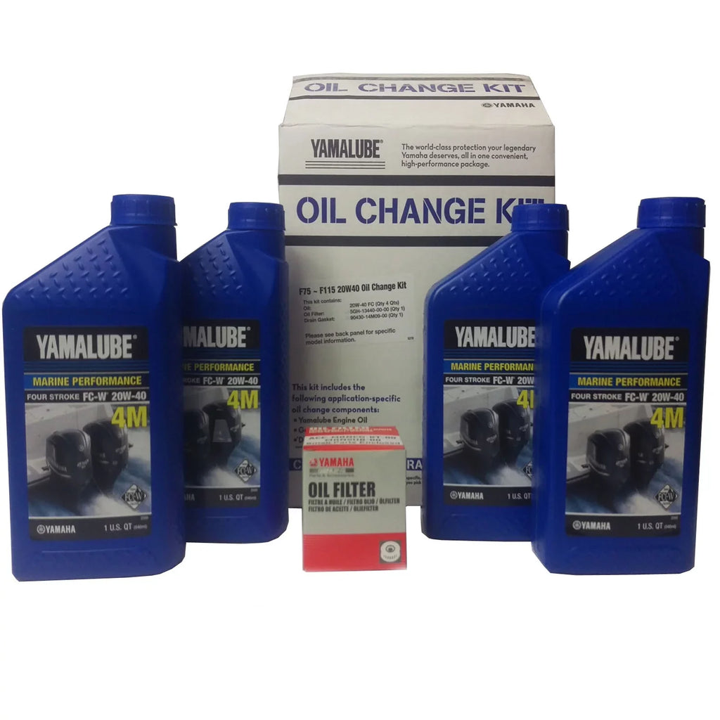 LUB-MRNMD-KT-21 Change,Filter OEM New Kit Outboard Service Oil F75-F115, Yamaha