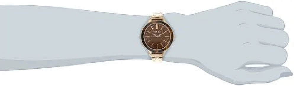 Steel Brown Movement: Ny Quartz Caravelle Rose-Tone Women's Dial