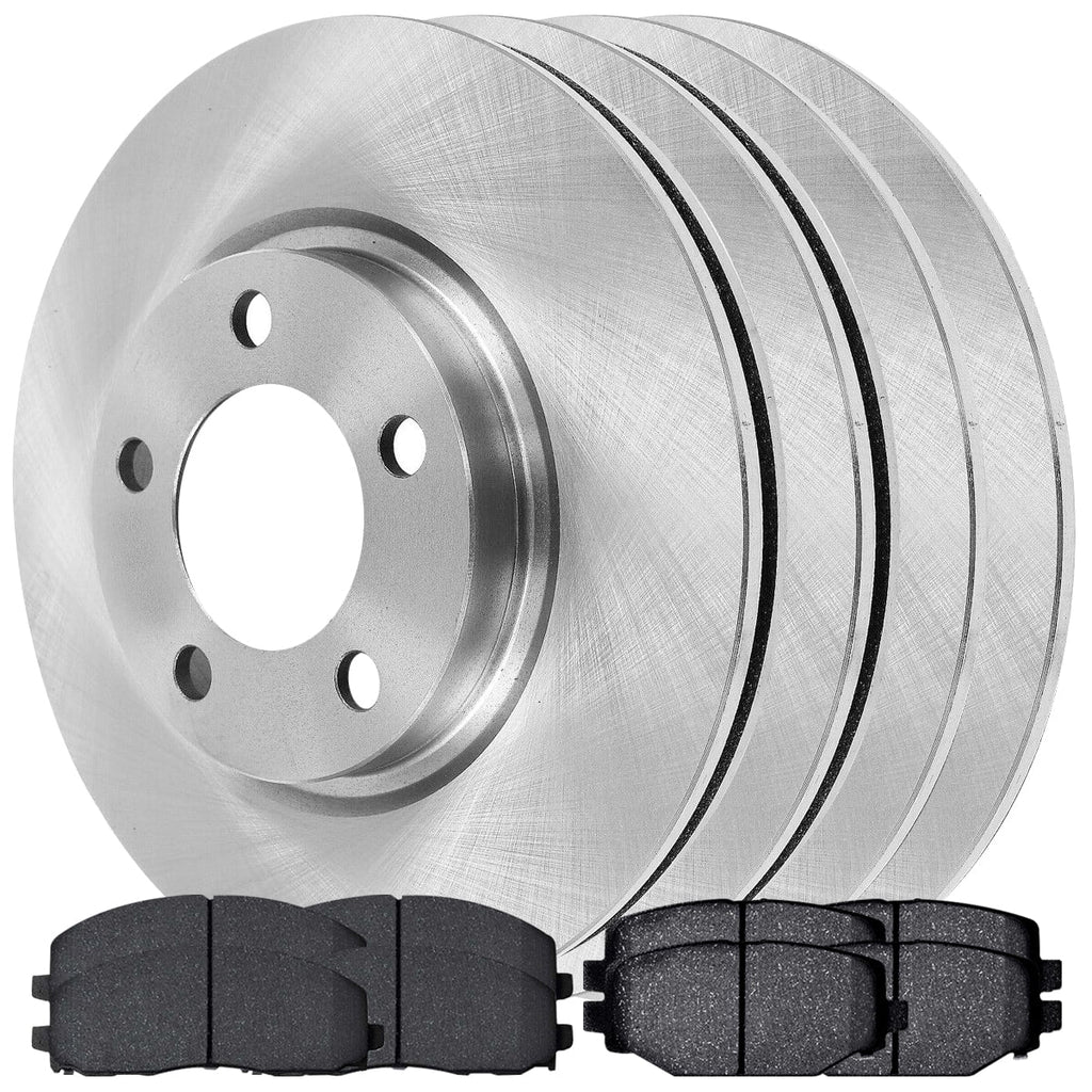Front Country Grand 2013-2015 Dodge VW Replacement 2012 Chrysler 2012-2020 AWD AutoShack 2012-2016 Brake Ram C/V Rear Town Journey 3.6L Ceramic Caravan 2.4L Routan & FWD Pads V6 Rotors Kit and and for