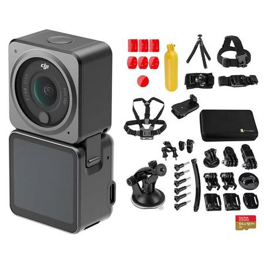 Card, Froggi Accessories 4K Memory with microSD Kit Sport 64GB Dual-Screen 2 HD Combo 40-pc Action Extreme Camera Bundle Ultra