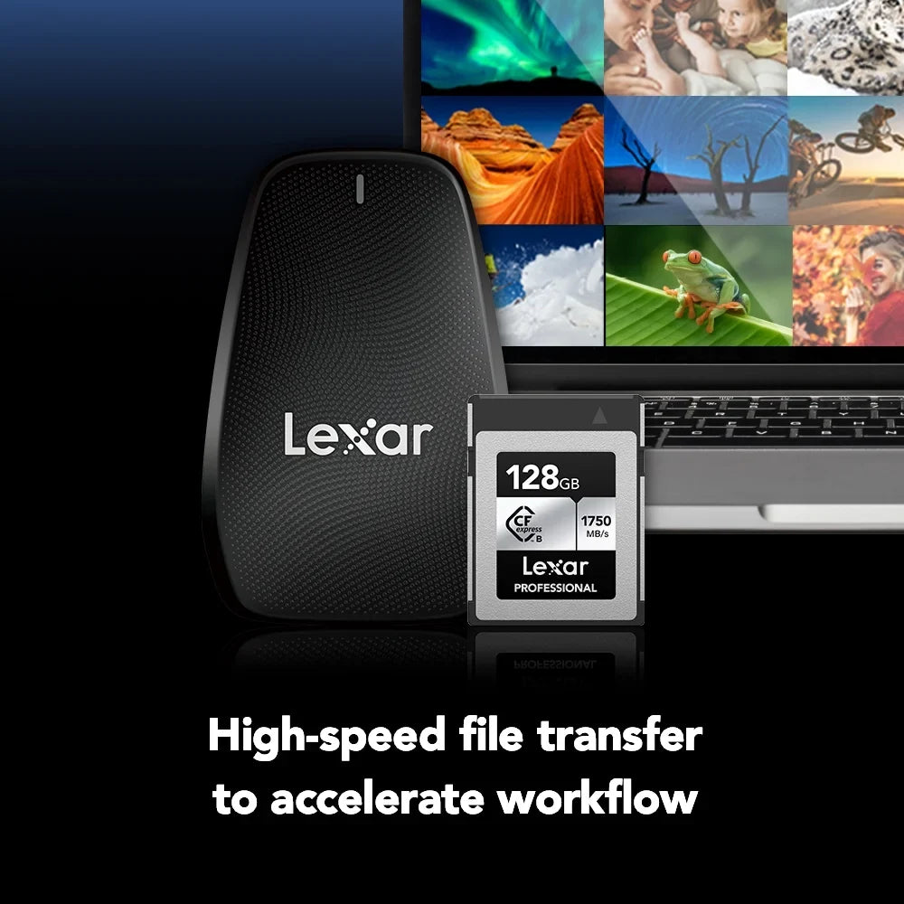 2 1667x Card Card SILVER B Memory 520 B/SD Type with Card 128GB 128GB Bundle Series Gen 3.2 USB Type Memory Lexar LRW CFexpress SDXC CFexpress Reader Professional LCXEXSL128G-RNENG and