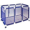 25" Toys, x Pool Storage 563009 Noodles Equipment Holder, Rolling 28" H), Large, White Mesh Organizer and Balls Blue / Height, Bin, (43" x Kids W Floats L design