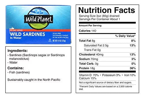 Wild - In - 4.375 Planet 12 liquid Of Sardines Case Oz.