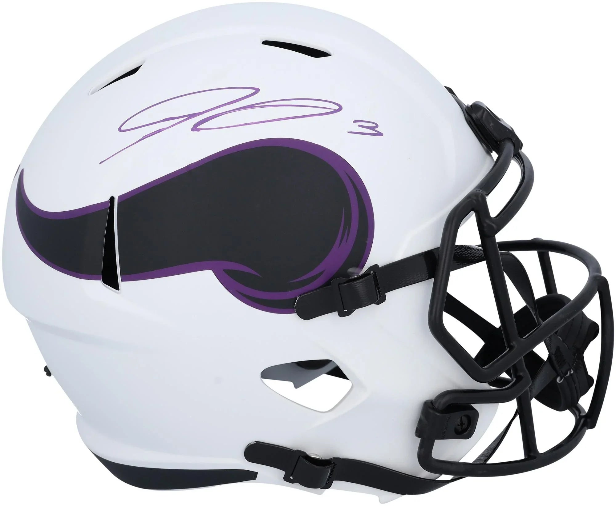 Riddell Helmet Autographed Speed Certified Jordan Fanatics Authentic - Eclipse Vikings Addison Lunar Minnesota Replica
