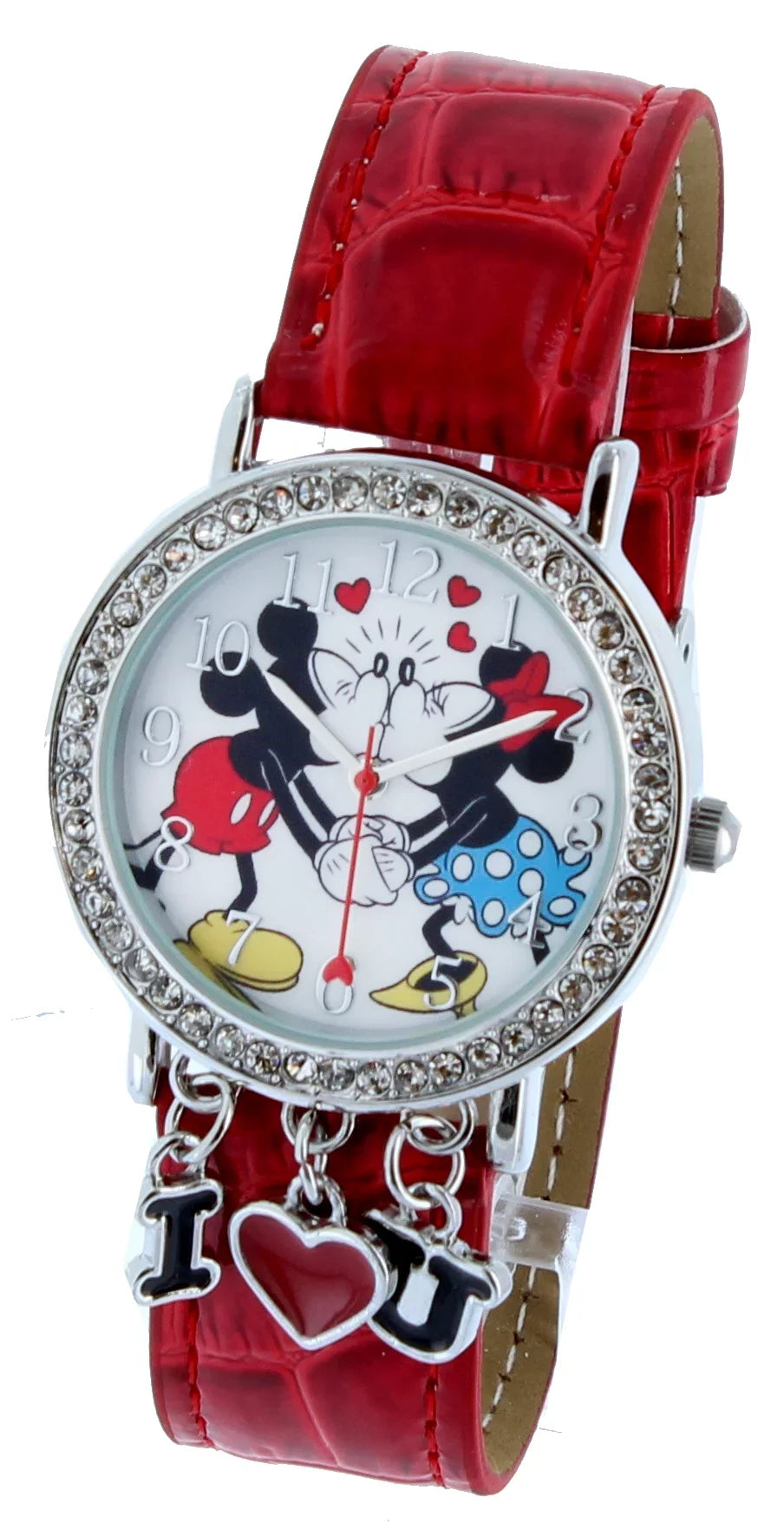 & Minnie Kissing I Red You Mickey Watch Hand & holding Band With Love