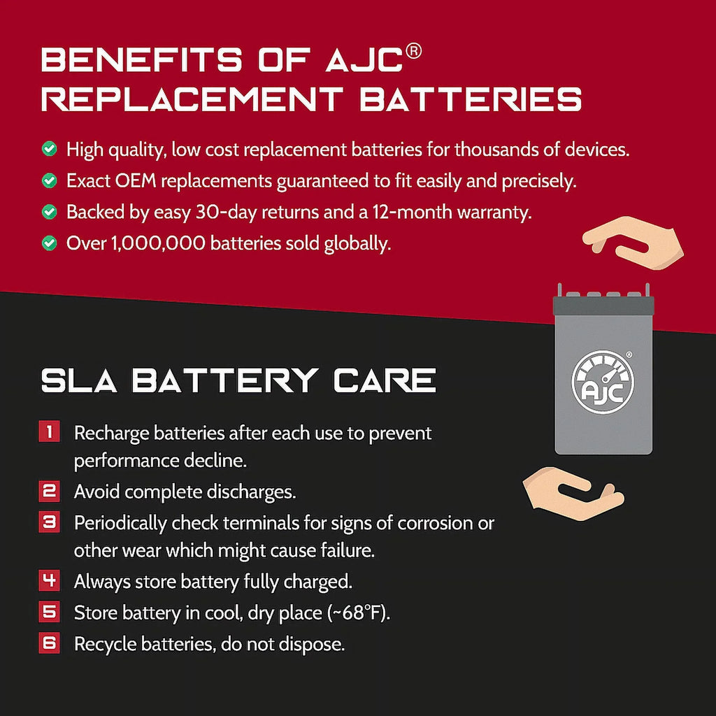 Snowmobile LT Bombardier Battery AJC Replacement (1996) Battery 368CC with Touring Compatible