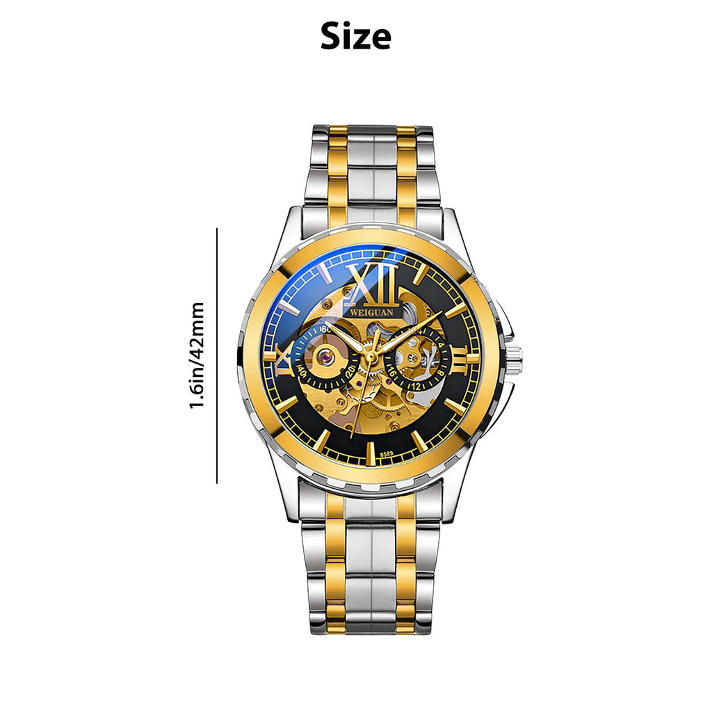 Watch Steel Business Waterproof Men Wrist Mechanical Luxury Automatic Stainless