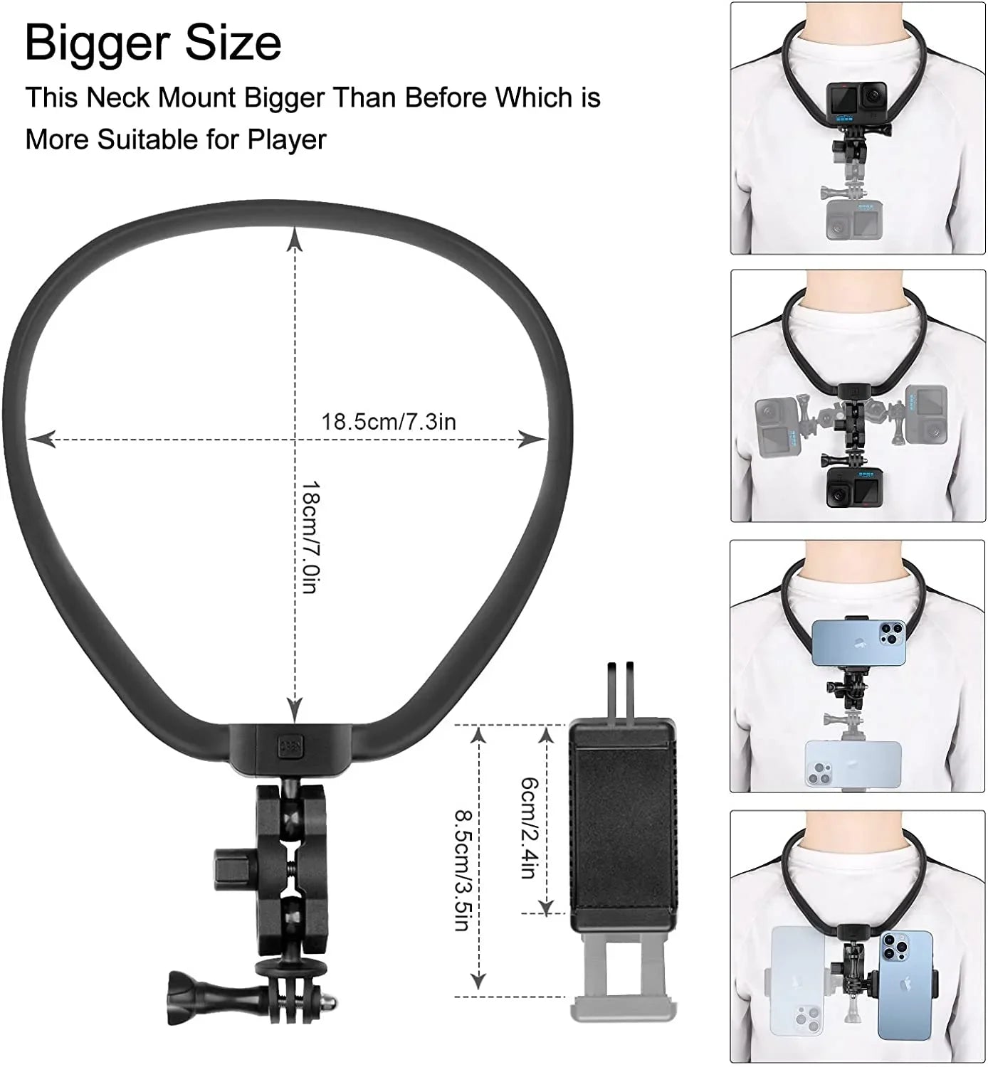 Chest for and Mount Phone AKASO Taisioner Smartphone Smart Neck Camera POV/VLOG Holder GoPro DJI Strap Action Video