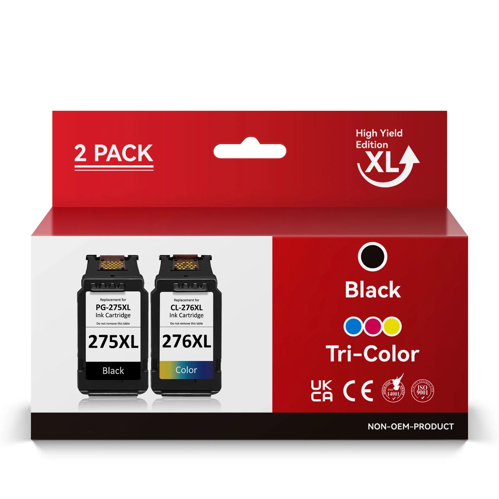 TR4720 Canon XL High TR4700 PG CL Pack) TS3520 PIXMA (Black Replacement 276 275 CL-276XL Printer Cartridge and XL Ink PG-275XL TS3500 compatible Tri-Color, TS3522 for 2 TR4722 Yield