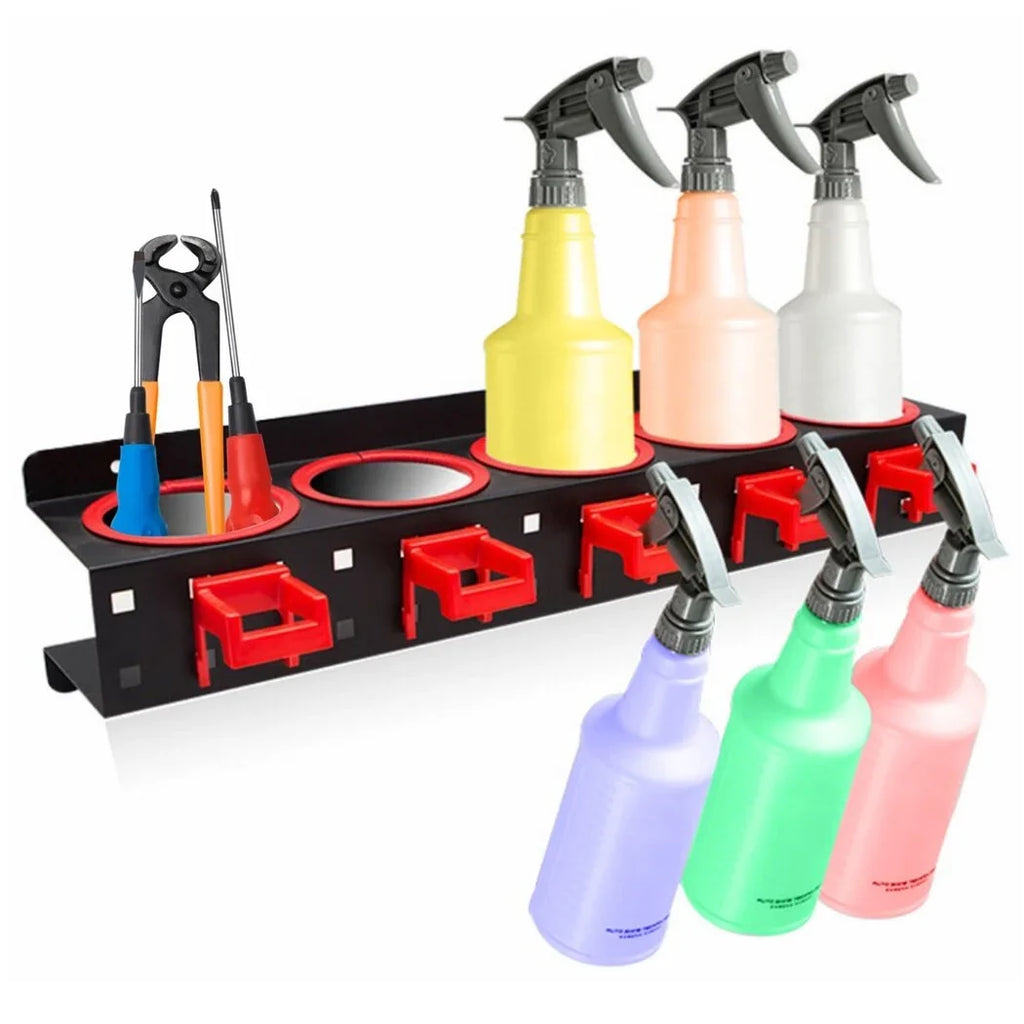 Hooks, with Mount & Squeeze Accessories 5 2Pcs Wall Car Cleaning Shop Racks, Holders, 5 Spray Hangers, Holes Tools Organizers Auto Bottle Bottle Beauty Storage Detailing