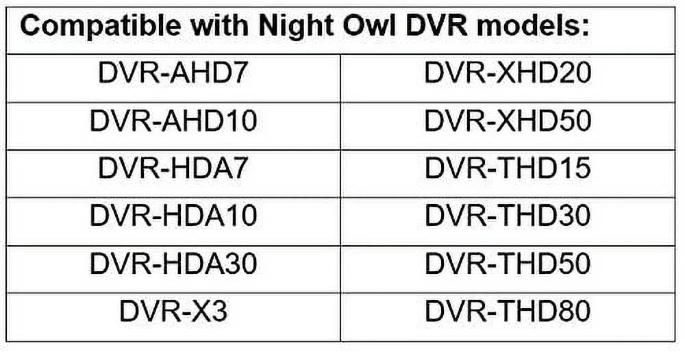 Pack Night Bullet (Black Wired Camera Camera 1 Night DVRs Watch Security with Analog Certified) HD Only Compatible 720p Owl