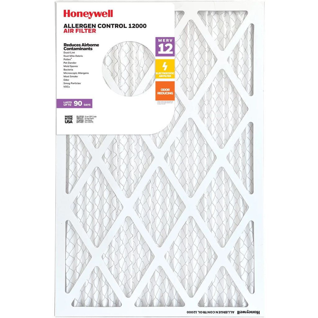 Pleated MERV 14x24x1 Filter- Honeywell 12 Furnace Air Pack HVAC 12
