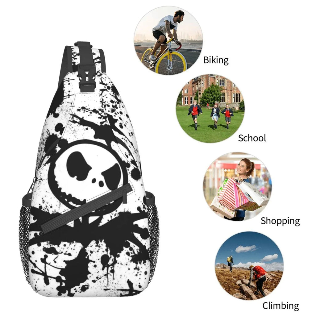Daypack Gifts Christmas Sling Crossbody Women Men Bags Bag Unisex Skellington Jack Nightmare For Chest The Backpack Travel Hiking Shoulder Before