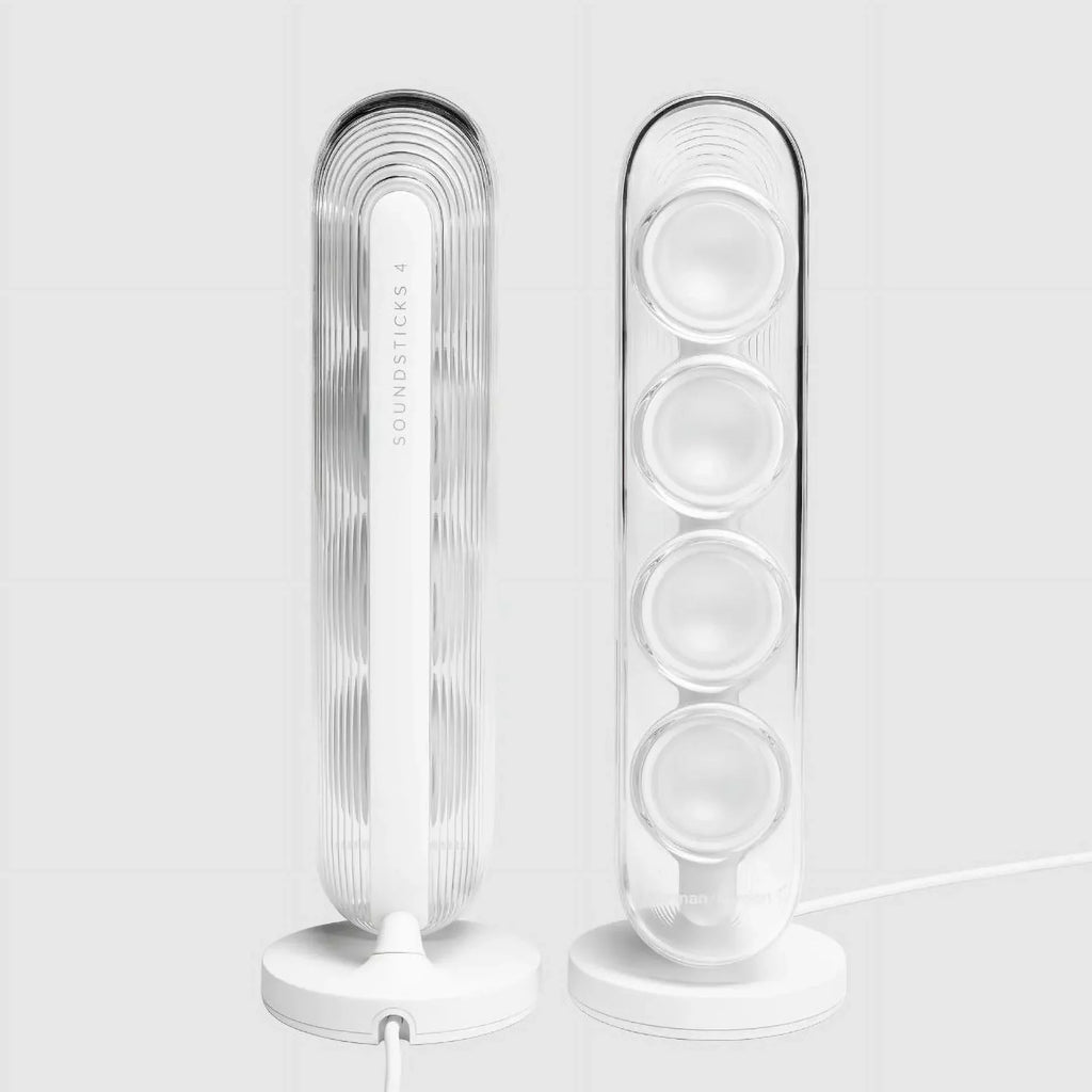 Kardon 4 HKSOUNDSTICK4WAM-Z SoundSticks Certified White Bluetooth - System, Restored 2.1 Speaker Wireless Refurbished Harman