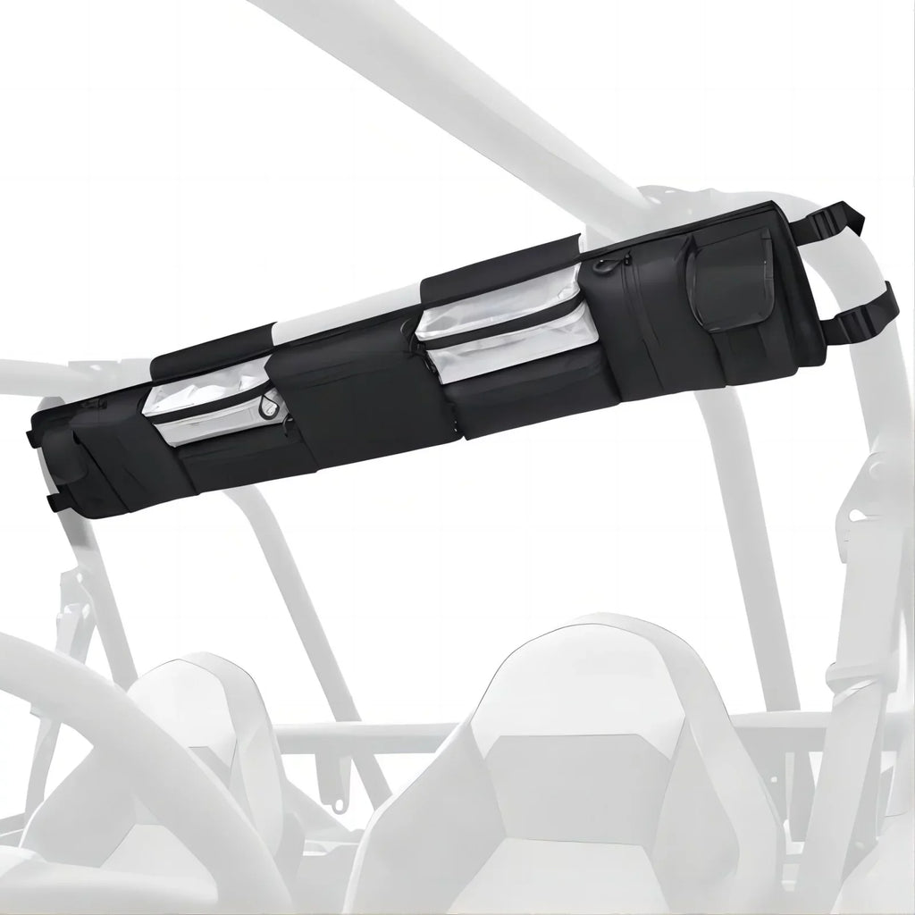 Rear MICTUNING Cage Cargo Pockets UTV Compatible Roll Multiple Storage Organizer, Tool with Bag Gear Bag