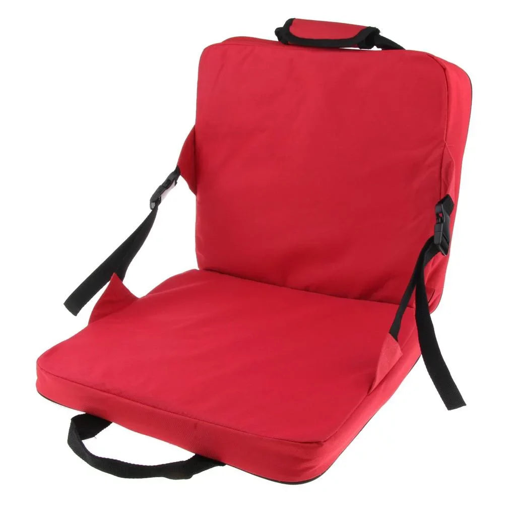 Folding red Bleacher Portable with Cushion Seat Seats Cushion Backs Stadium