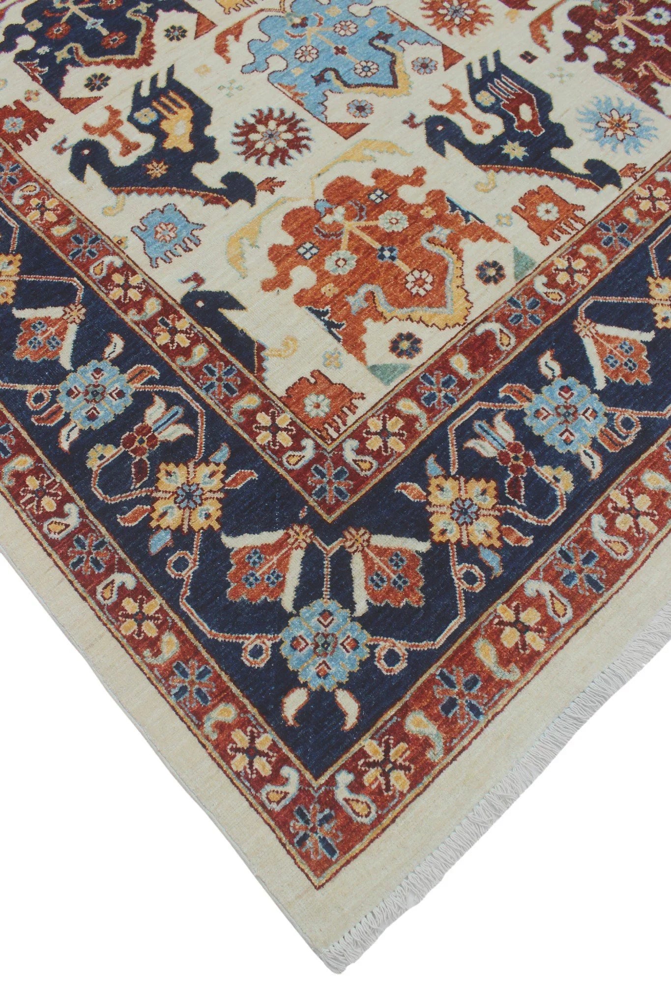 Aria x Rug, 8'8" Gormal Ivory/Blue 11'11"