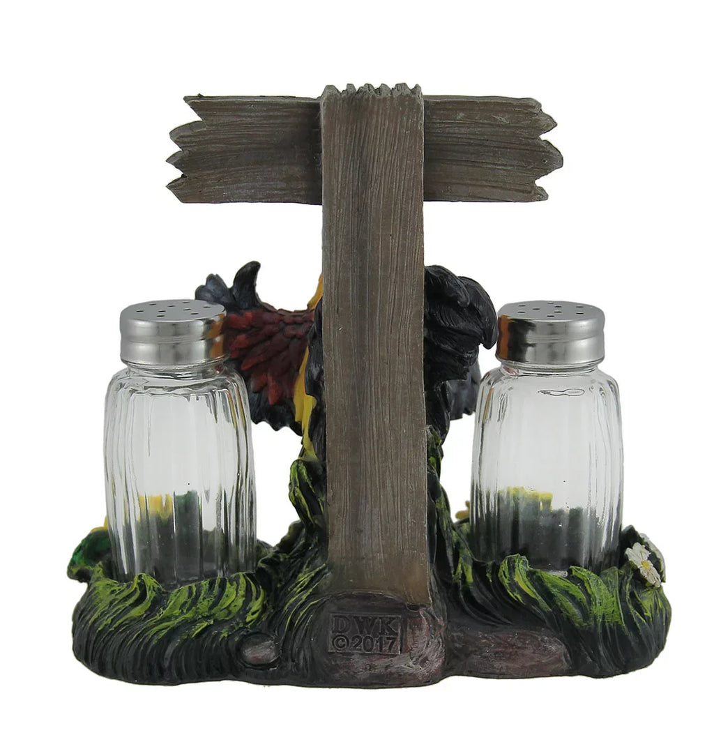 Sunflowers Chicks Decoration Shakers Rooster Pepper Hit by Country Farm & Salt DWK & Kitchen