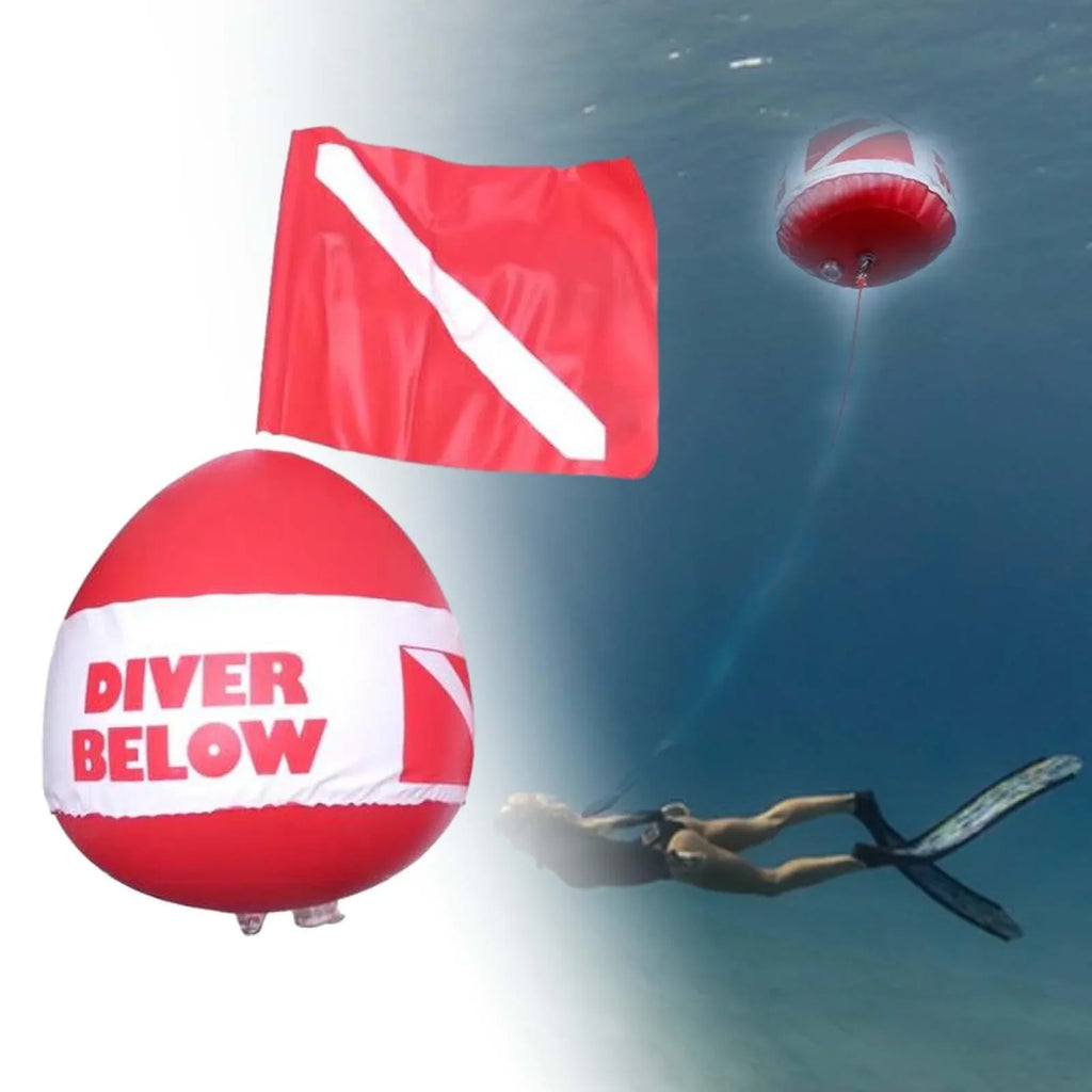 yotijar with for Flag Diving Beach Float Surface Dive Buoy Signaling Ball Snorkeling